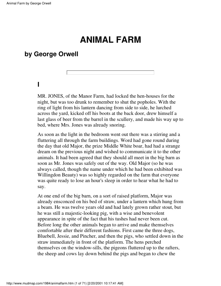 Cover of Animal Farm by George Orwell