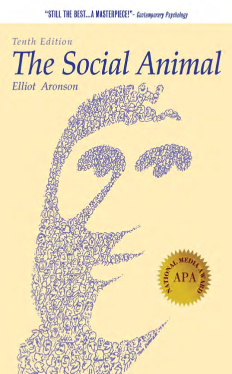 Cover of Aronson The Social Animal Tenth Edition Worth Publishers