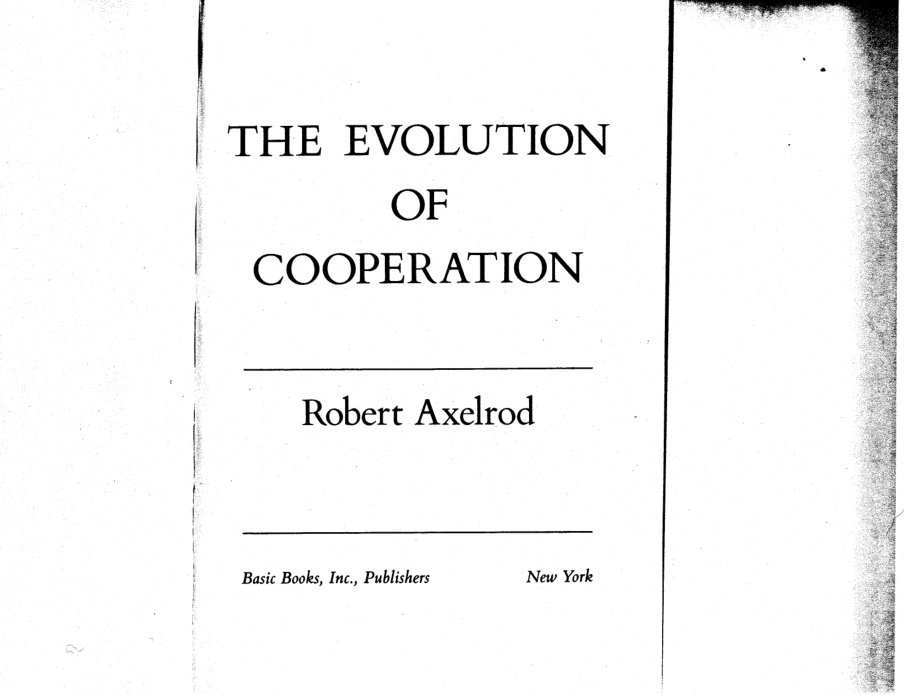 Cover of Axelrod Evol of