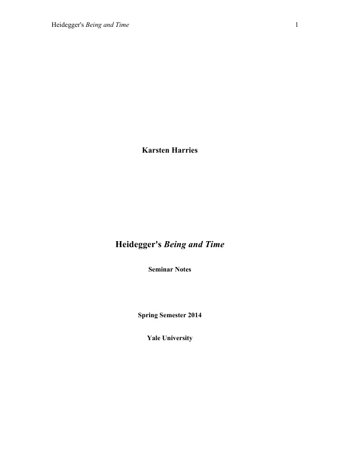 Cover of Being and Time