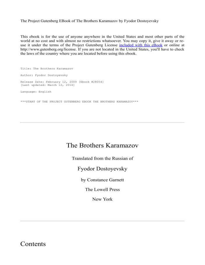 Cover of Brothers Karamazov