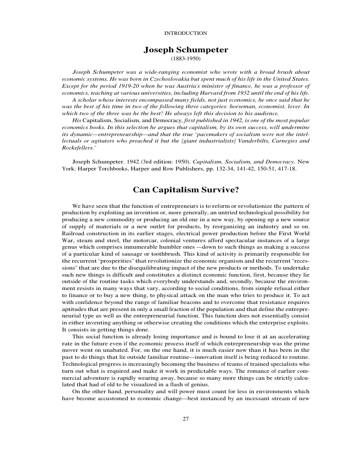 Cover of Capitalism, Socialism and Democracy
