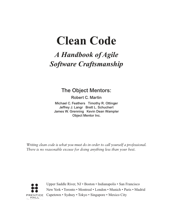 Cover of Clean Code