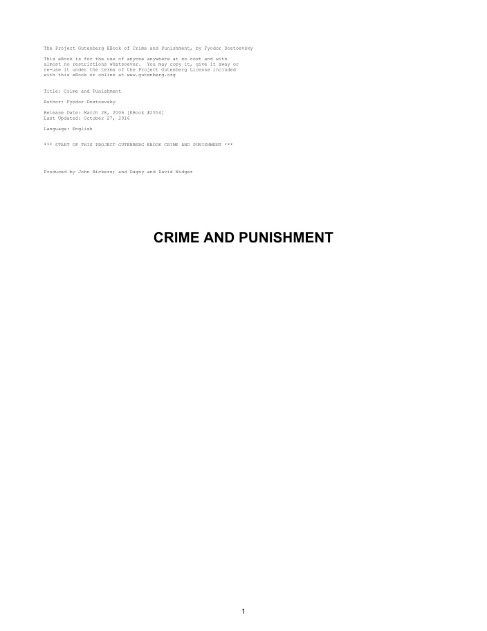Cover of Crime and Punishment