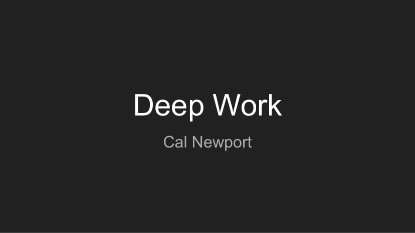 Cover of Deep Work
