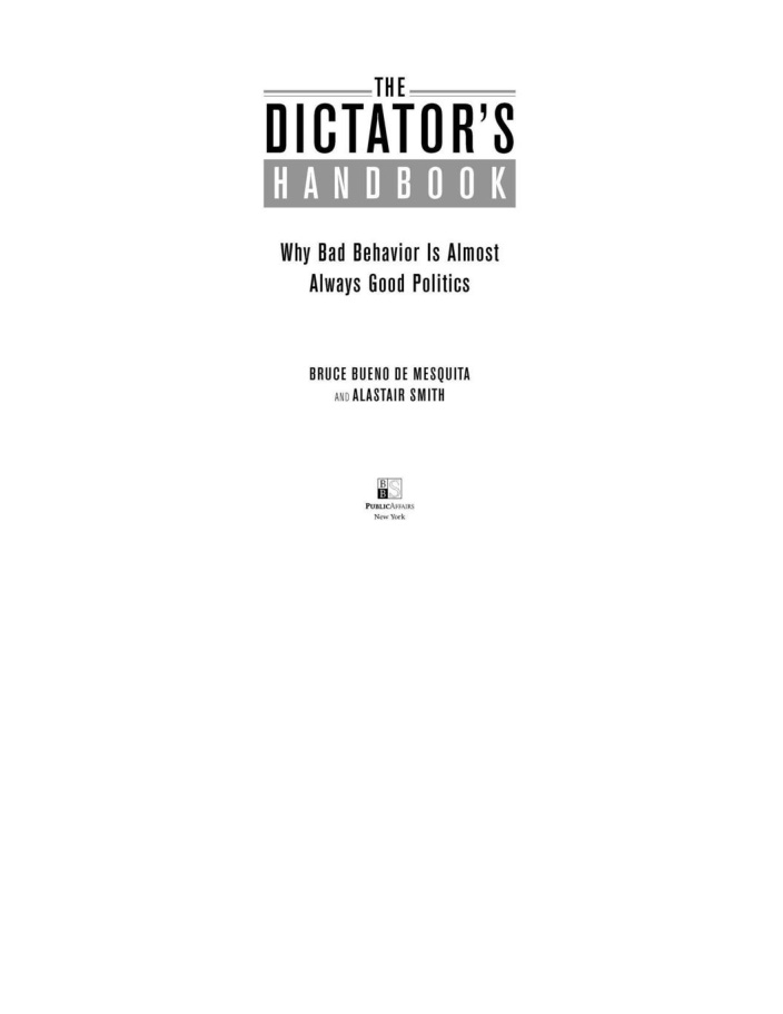 Cover of Dictator's Handbook