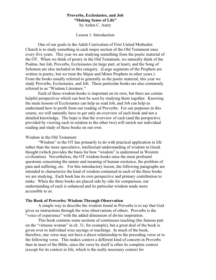 Cover of Ecclesiastes and Job