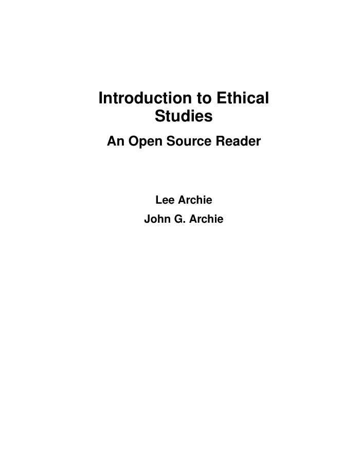 Cover of Ethics