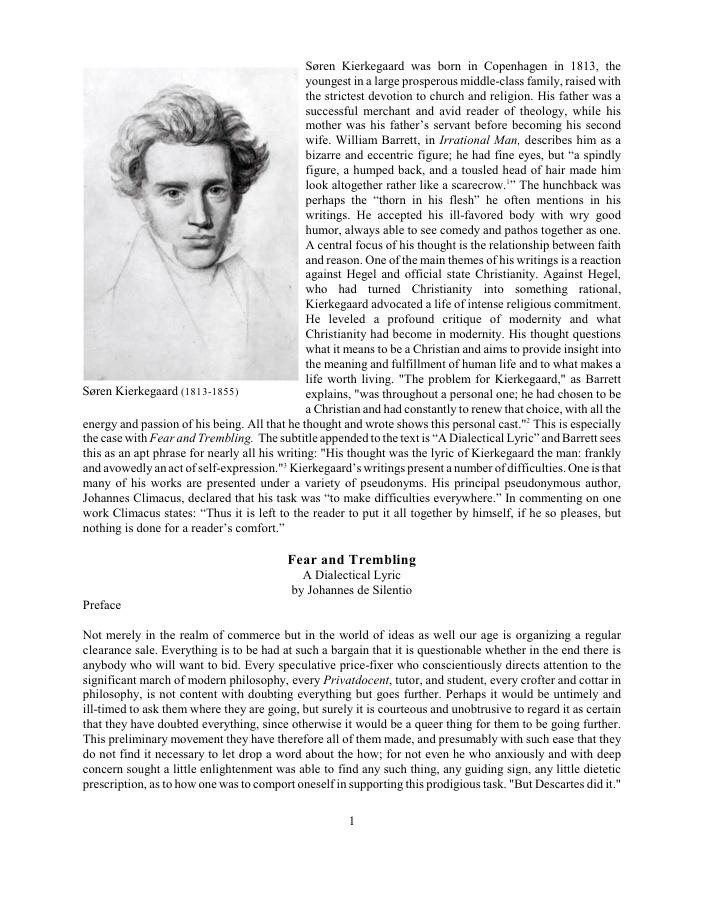 Cover of Fear and Trembling