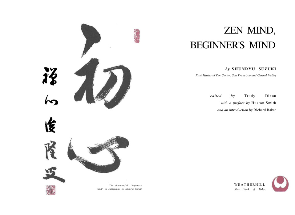 Cover of First Master of Zen Center San Francisco and Carmel Valley