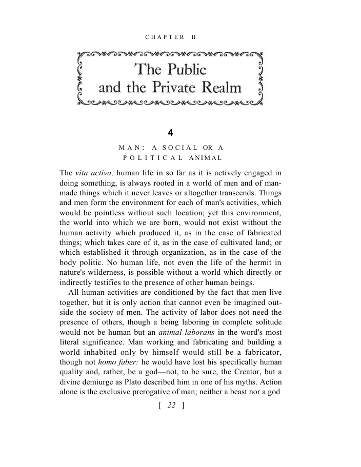 Cover of Hannah Arendt The Human Condition