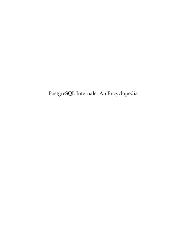 Cover of Internals of PostgreSQL
