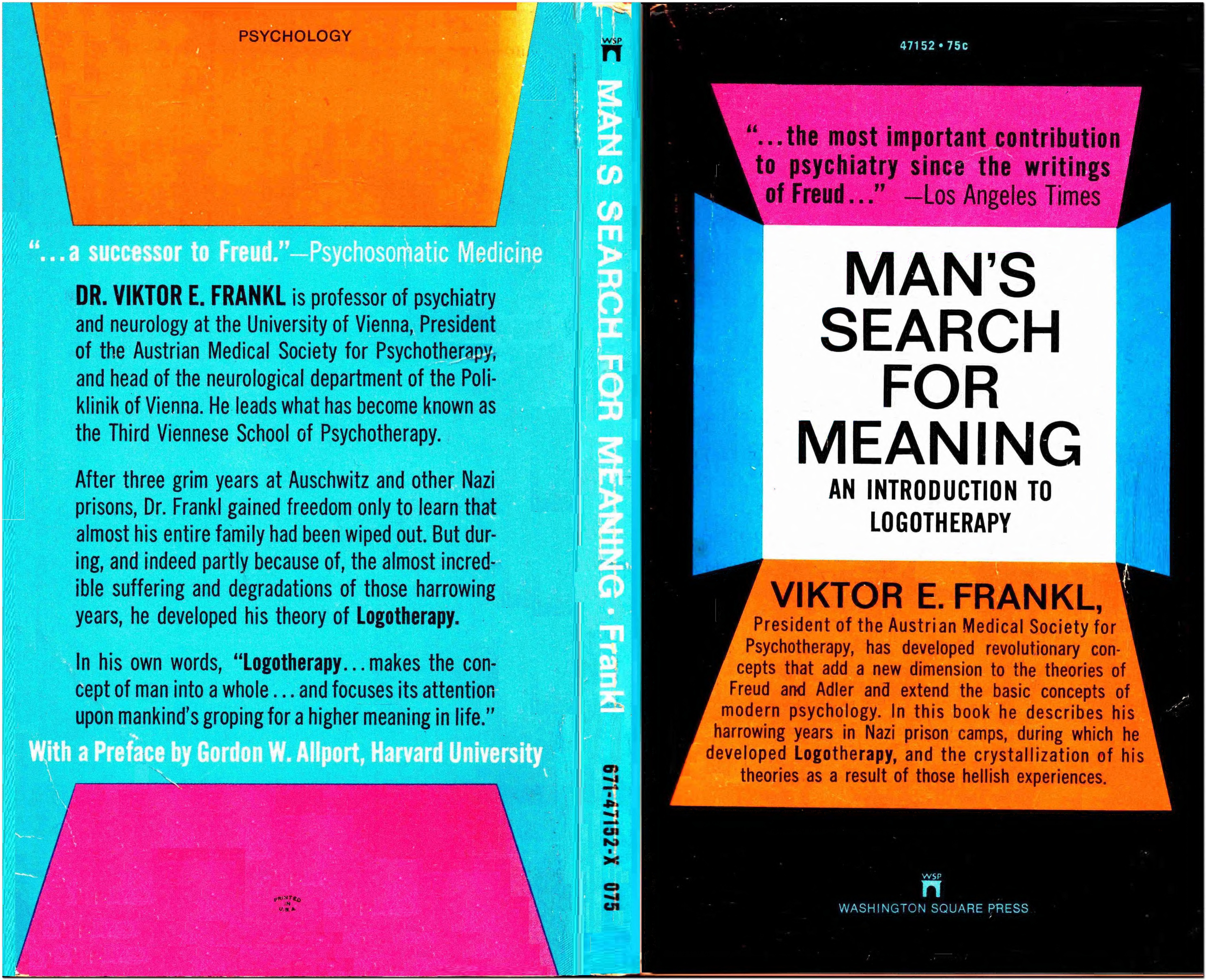 Cover of Mans Search for Meaning