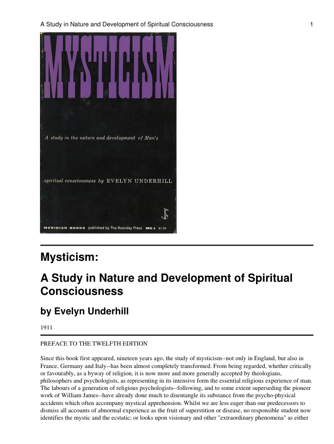 Cover of Mysticism