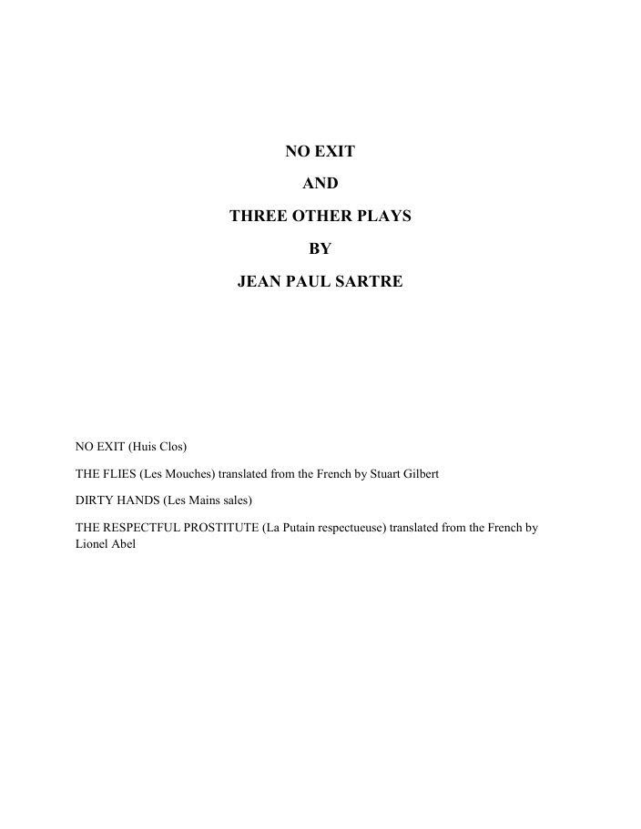 Cover of No Exit