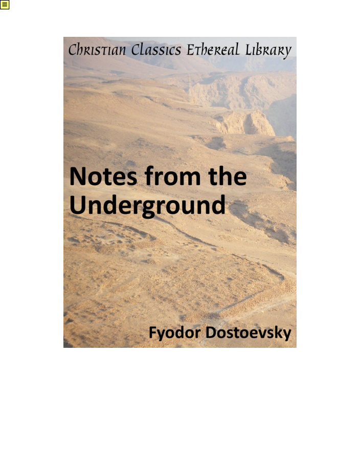 Cover of Notes from Underground