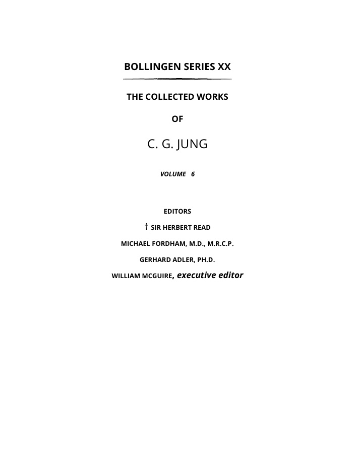 Cover of Psychological Types