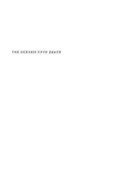 Cover of Sickness Unto Death