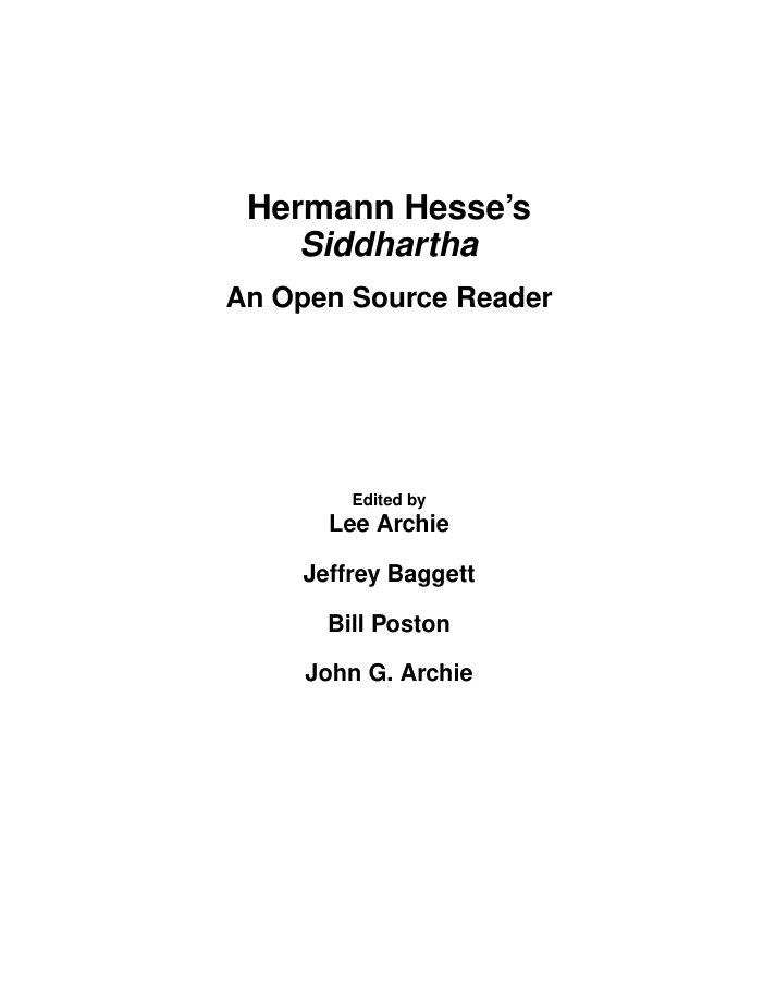Cover of Siddhartha