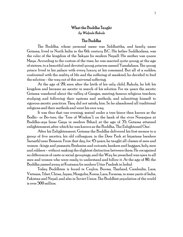 Cover of What the Buddha Taught